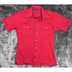 Vintage Christian Dior Monsieur Polo Shirt Size Small Red Knit Short Sleeve